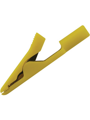 SKS Kontakttechnik - MA 1 GELB / YELLOW - Crocodile clip ? 2 mm yellow 30 VAC 60 VDC, 8 A, MA 1 GELB / YELLOW, SKS Kontakttechnik