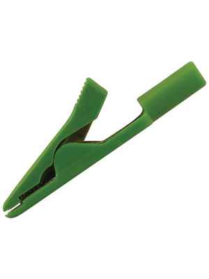 SKS Kontakttechnik - MA 1 GRN / GREEN - Crocodile clip ? 2 mm green 30 VAC 60 VDC, 8 A, MA 1 GRN / GREEN, SKS Kontakttechnik