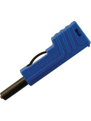 SKS Kontakttechnik - SLS 200 BLAU / BLUE - Safety plug ? 4 mm blue CAT I N/A, SLS 200 BLAU / BLUE, SKS Kontakttechnik