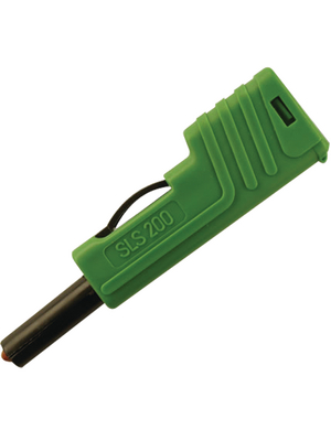 SKS Kontakttechnik - SLS 200 GRN / GREEN - Safety plug ? 4 mm green CAT I N/A, SLS 200 GRN / GREEN, SKS Kontakttechnik