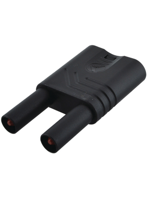 SKS Kontakttechnik - KST S WS SCHWARZ - Safety plug ? 4 mm black CAT II N/A, KST S WS SCHWARZ, SKS Kontakttechnik