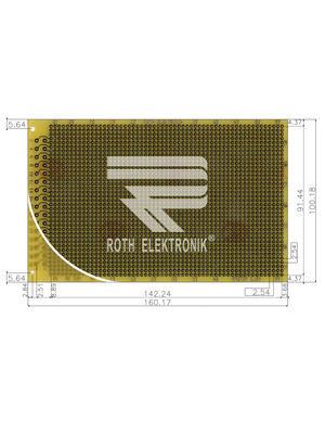 Roth Elektronik - RE525-LF - Laboratory card FR4 epoxy heat tin-plated, RE525-LF, Roth Elektronik