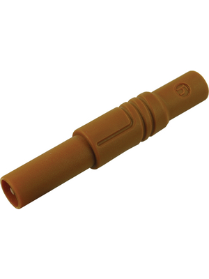 SKS Kontakttechnik - LAS S G BRAUN / BROWN - Safety plug ? 4 mm brown CAT III N/A, LAS S G BRAUN / BROWN, SKS Kontakttechnik