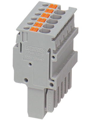 Phoenix Contact - PP-H 1,5/S/2 - Plug grey 0.14...1.5 mm2, PP-H 1,5/S/2, Phoenix Contact