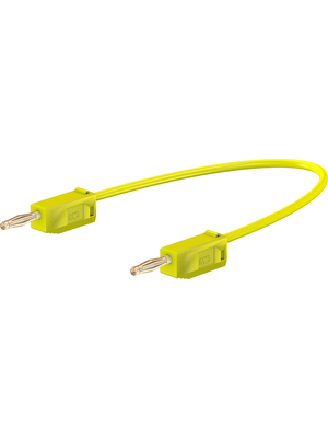 Staeubli Electrical Connectors - LK 205 030CM YELLOW - Test lead ? 2 mm yellow 30 cm 0.5 mm2 CAT I, LK 205 030CM YELLOW, St?ubli Electrical Connectors