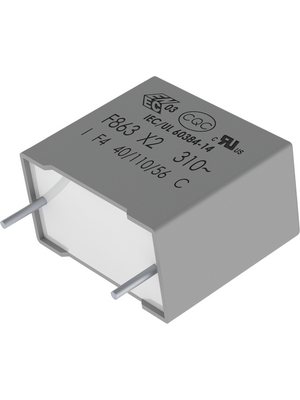 KEMET - F863RL475K310ALW0L - X2 capacitor, 4.7 uF, 310 VAC, F863RL475K310ALW0L, KEMET