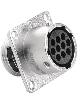 Amphenol - RT0012-10SNH - Square flange receptacle RT360 Poles=10 N/A Female Housing size12, RT0012-10SNH, Amphenol