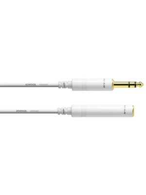 Cordial - CFM 3 VK-SNOW - Headphone extension cable 3.0 m white, CFM 3 VK-SNOW, Cordial