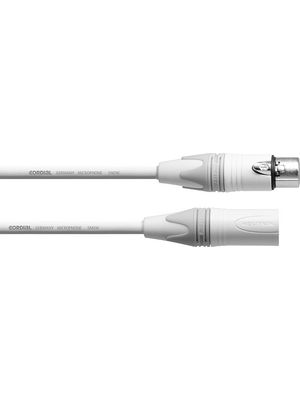 Cordial - CXM 2.5 FM-SNOW - Microphone Cable Assembly   2 x0.22 mm2 white, 2.5 m, CXM 2.5 FM-SNOW, Cordial