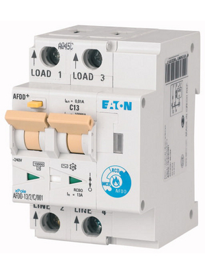 Eaton - AFDD-13/2/B/003-A - Arc fault detection device 13 A 30 mA 2 170...264 VAC, AFDD-13/2/B/003-A, Eaton