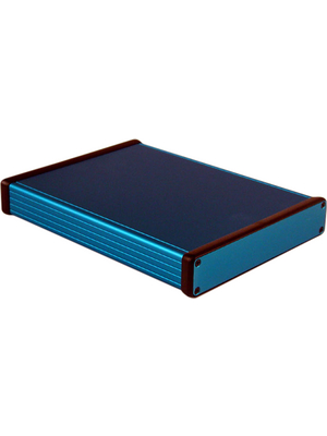 Hammond - 1455R2201BU - Metal enclosure, blue, 165 x 220 x 30.5 mm, Aluminium, 1455R2201BU, Hammond
