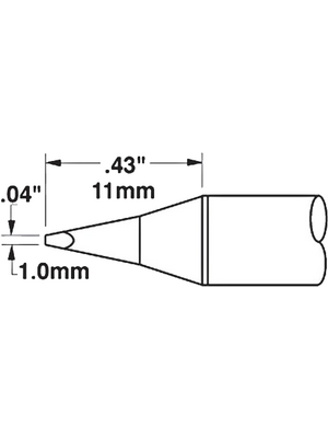 Metcal - SSC-725A - Soldering tip Chisel / cone 30 1.0 mm 390 C, SSC-725A, Metcal