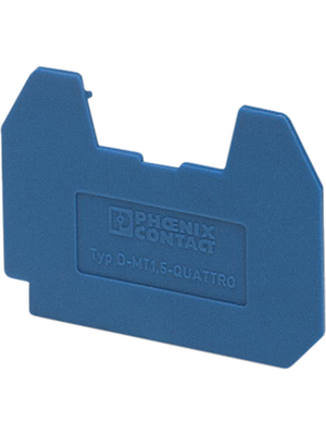 Phoenix Contact - D-MT 1,5-QUATTRO BU - End plate, blue, D-MT 1,5-QUATTRO BU, Phoenix Contact