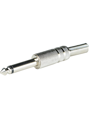 RND Connect - RND 205-00602 - Mono Jack Connector  silver, 6.3 mm, Male, RND 205-00602, RND Connect