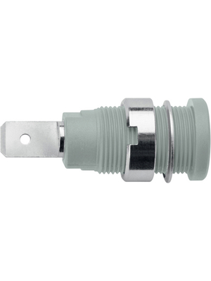 Schtzinger - SEB 6452 Ni / GR - Laboratory socket ? 4 mm grey CAT III N/A, SEB 6452 Ni / GR, Schtzinger