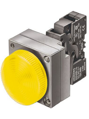 Siemens - 3SB3644-6BA30 - Indicator with LED, Metal, yellow, 3SB3644-6BA30, Siemens