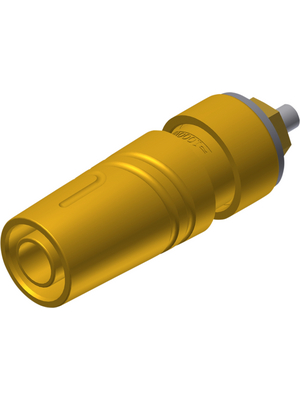 SKS Kontakttechnik - SAB 2640 LK Au yellow - Laboratory socket ? 4 mm yellow CAT III 40 mm, SAB 2640 LK Au yellow, SKS Kontakttechnik