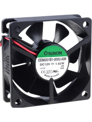 Sunon - EE60201B1-000U-999 - Axial fan 60 x 60 x 25 mm 39 m3/h 12 VDC 1.6 W, EE60201B1-000U-999, Sunon