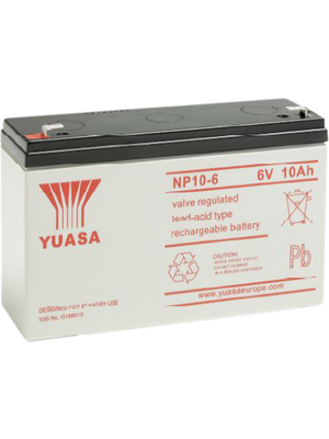 Yuasa - NP10-6 - Lead-acid battery 6 V 10 Ah, NP10-6, Yuasa