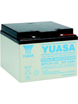 Yuasa - NPC24-12I - Lead-acid battery 12 V 24 Ah, NPC24-12I, Yuasa