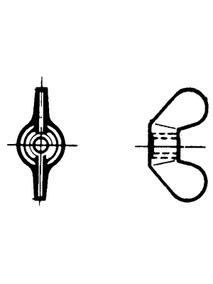 Bossard - 94003 - Wing Nut with M-thread M3, 94003, Bossard