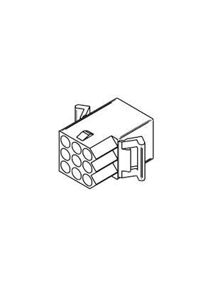 Molex - 1292-R / 0309-1091 - Receptacle housing, panel Pitch5.03 mm Poles 3 x 3 Standard .093", 1292-R / 0309-1091, Molex