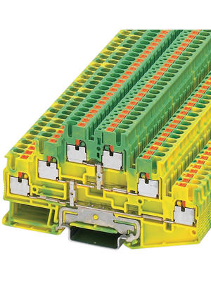 Phoenix Contact - PT 2,5-3PE - Multi-level terminal block yellow/green 0.14...2.5 mm2, PT 2,5-3PE, Phoenix Contact