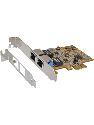 Exsys - EX-6072-2 - Network Interface Card PCI-E x4 2x 10/100/1000, EX-6072-2, Exsys