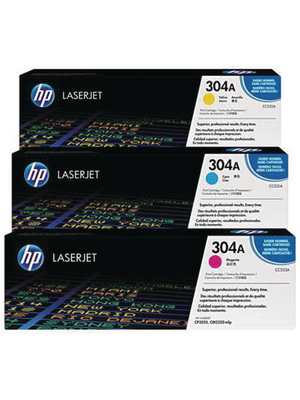 Hewlett Packard (DAT) - CF372AM - CMY Tri-Pack toner 304A Cyan / magenta / yellow, CF372AM, Hewlett Packard (DAT)