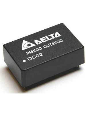 Delta-Electronics - DC02S2405A - DC/DC converter 21.6...26.4 VDC 5 VDC, DC02S2405A, Delta-Electronics