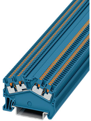 Phoenix Contact - PTS 1,5/S-QUATTRO BU - Terminal block blue 0.14...1.5 mm2, PTS 1,5/S-QUATTRO BU, Phoenix Contact