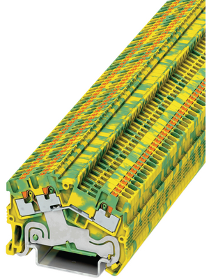 Phoenix Contact - PTS 1,5/S-TWIN-PE - Ground modular terminal block yellow/green 0.14...1.5 mm2, PTS 1,5/S-TWIN-PE, Phoenix Contact