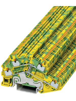 Phoenix Contact - PTTBS 1,5/S-PE - Ground terminal block N/A yellow/green, 0.14...1.5 mm2, 3214673, PTTBS 1,5/S-PE, Phoenix Contact