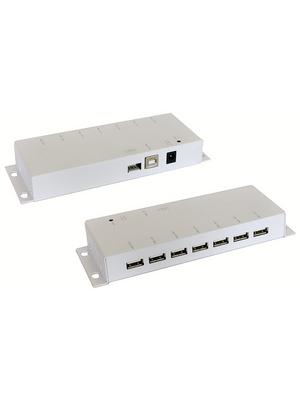 Exsys - EX-1178-W - Industrial Hub USB 2.0 7x white, EX-1178-W, Exsys