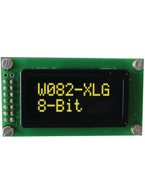 Electronic Assembly - EA W082-XLG - Dot matrix OLED display 5.5 mm 2 x 8, EA W082-XLG, Electronic Assembly