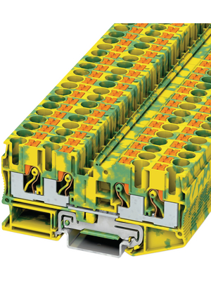 Phoenix Contact - PT 6-QUATTRO-PE - Ground modular terminal block yellow/green 0.5...6 mm2, PT 6-QUATTRO-PE, Phoenix Contact