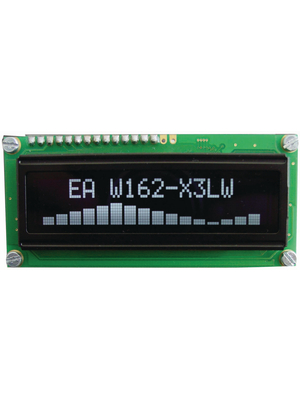 Electronic Assembly - EA W162-X3LW - Dot matrix OLED display 5.5 mm 2 x 16, EA W162-X3LW, Electronic Assembly