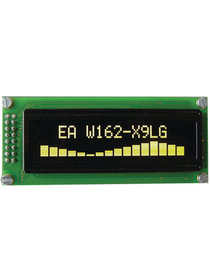 Electronic Assembly - EA W162-X9LG - Dot matrix OLED display 5.5 mm 2 x 16, EA W162-X9LG, Electronic Assembly