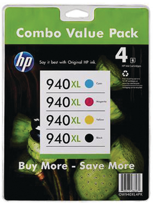 Hewlett Packard (DAT) - C2N93AE - CMYBK combo pack 940XL Cyan / magenta / yellow / black, C2N93AE, Hewlett Packard (DAT)