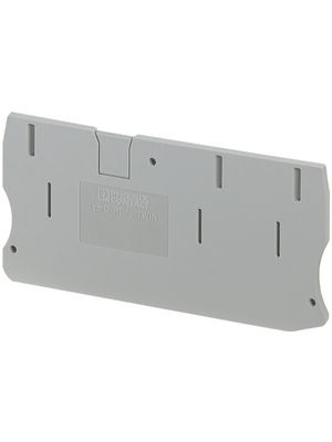 Phoenix Contact - D-PT 10-TWIN - End cover 10-T 88.9 x 2.2 x 42.6 mm grey, D-PT 10-TWIN, Phoenix Contact