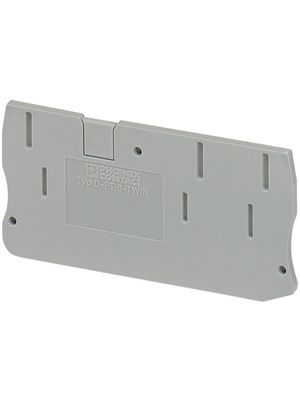 Phoenix Contact - D-PT 6-TWIN - End cover 6-T 74.0 x 2.2 x 36.0 mm grey, D-PT 6-TWIN, Phoenix Contact