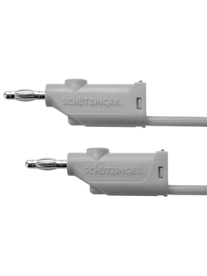 Schtzinger - MFK 20 / 2.5 / 200 / GR - Test lead ? 4 mm grey 200 cm 2.5 mm2 CAT I, MFK 20 / 2.5 / 200 / GR, Schtzinger