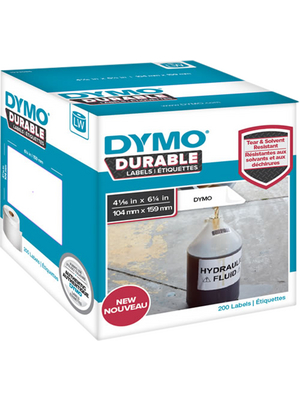 Dymo - 1933086 - Durable Extra-Large Shipping Label, 159 x 104 mm, black on white, 1 x 200, 1933086, Dymo