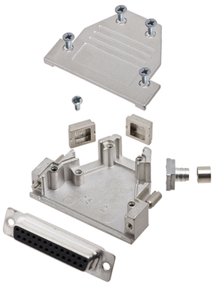 Encitech Connectors - DCRP25-DBS-CF65-CS80-K - D-Sub socket kit 25P, DCRP25-DBS-CF65-CS80-K, Encitech Connectors