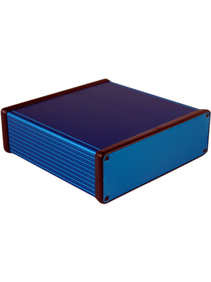 Hammond - 1455T1601BU - Metal enclosure, blue, 165 x 160 x 51.5 mm, Aluminium, 1455T1601BU, Hammond