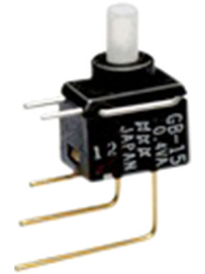 NKK - GB15AV - Push-button switch, on-(on), Soldering Pins / Vertical, GB15AV, NKK