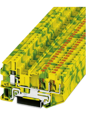 Phoenix Contact - PTU 4-TWIN-PE - Ground modular terminal block PTU N/A green / yellow, 0.2...4 mm2, 3211862, PTU 4-TWIN-PE, Phoenix Contact