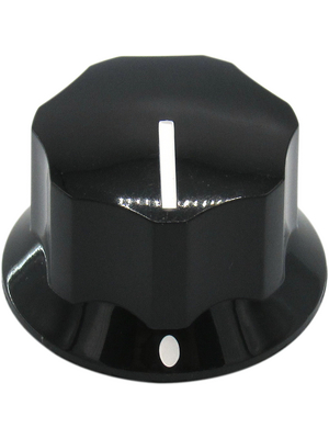 RND Components - RND 210-00278 - Plastic Round Knob, black, 6.4 mm, RND 210-00278, RND Components