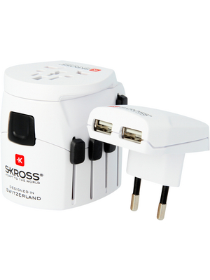 SKross - 1302530 - World Travel Adapter Pro+ USB IT / CH / AU / CN / UK / USA / GER IT / CH / AU / CN / UK / HK / USA / GER, 1302530, SKross