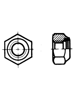 Bossard - 98503 - Lock Nut with M-thread M3, 98503, Bossard